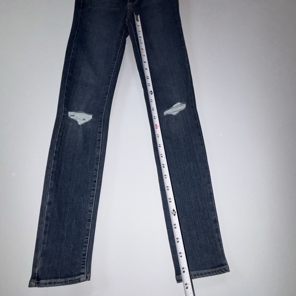 PAIGE Verdugo Mid Rise Ultra Skinny Distressed Jeans Blue Size 23 - Picture 7 of 12
